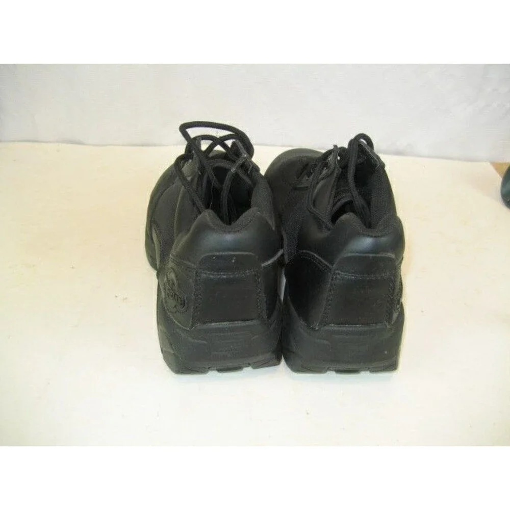 Mens Interceptor Industrial Tactical Black Leather Steel Toe Oxfords sz 9.5